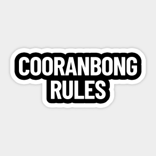 Cooranbong Rules New South Wales Australia Capital City Sticker